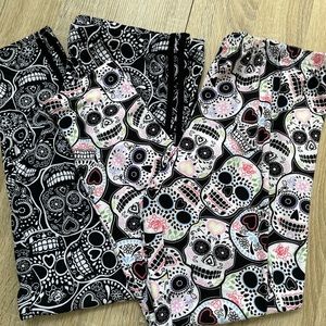 2 pairs sugar skull leggings XL